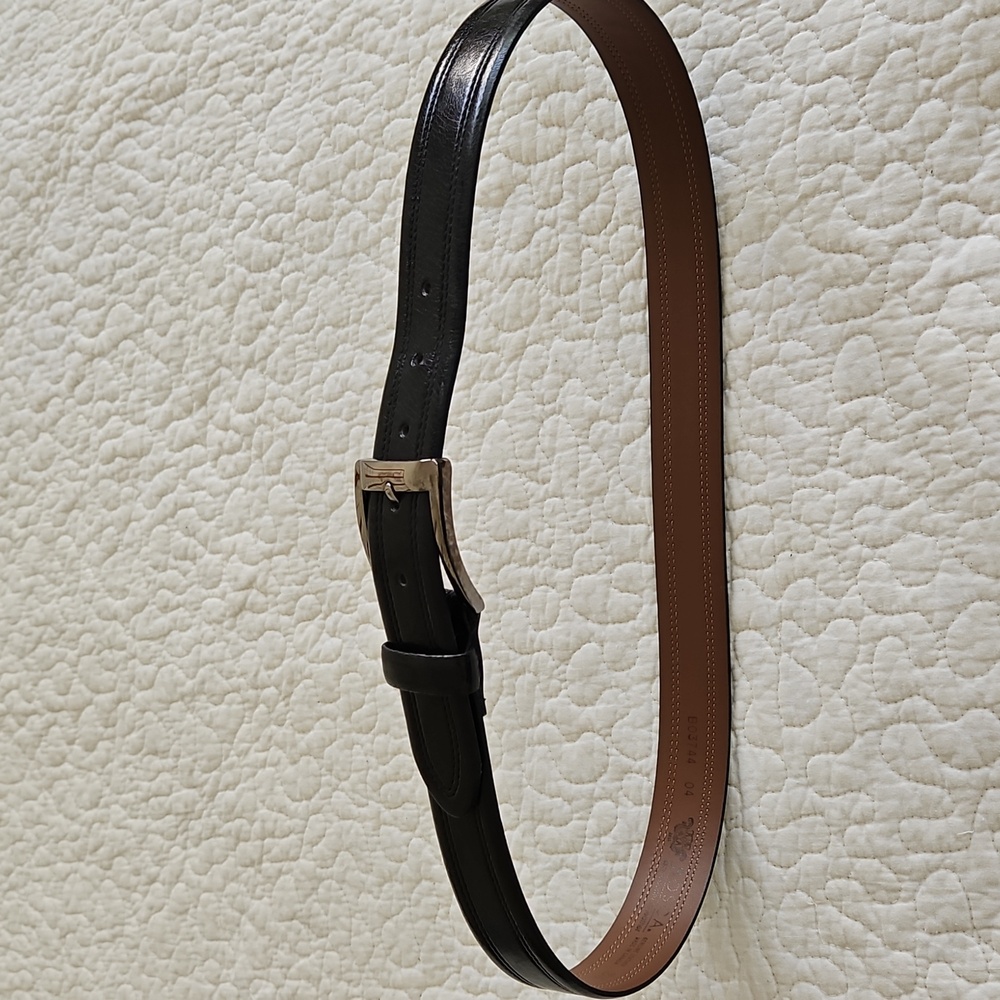 BOSCA Men's Black Leather Dress Belt Sz 36 - Picture 12 of 13